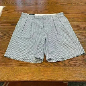 Polo golf, Ralph, Lauren, men’s shorts, size 36 in white/blue gingham check